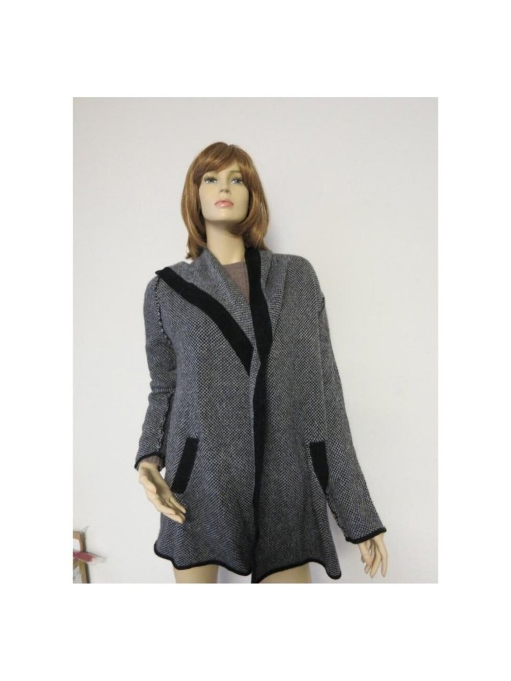 360 Tindra Cardigan Black Cloud Hooded Wool Cashmere jacket coat NEW